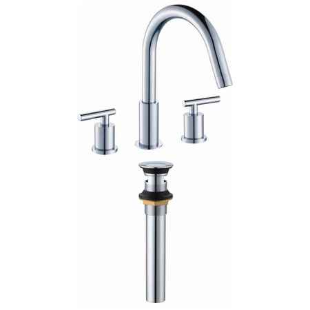 AMERICAN IMAGINATIONS 3H8" CUPC Approved Lead Free Brass Faucet Set In Chrome Color, Overflow Drain Incl. AI-33692